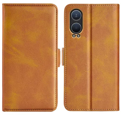 Productafbeelding van MobyDefend Hoesje - Geschikt voor OnePlus Nord CE 4 Lite - Luxe Wallet Book Case (Sluiting Zijkant) - Lichtbruin