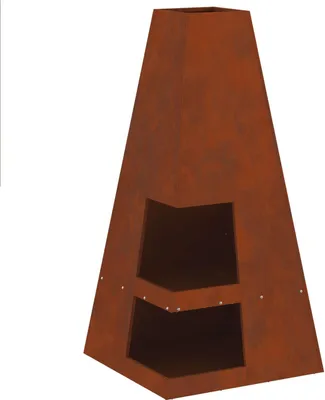 Obrázek produktu pro Ohniště Hnědá 50 x 50 x 100 cm Povětrnostně odolná ocel