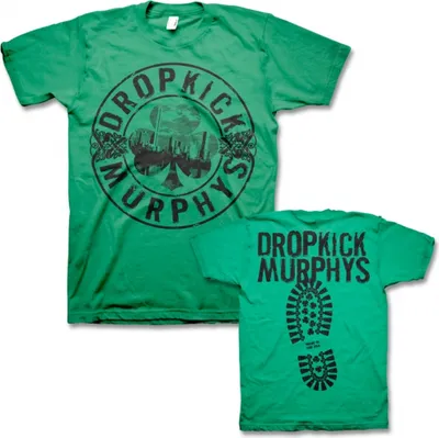 Produktbild von Dropkick Murphys T-Shirt Herren Boot grün Band-Merch, Bands 100% Baumwolle L