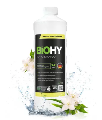 Produktbild von BiOHY Teppichshampoo + Dosierer, Teppichshampoo Konzentrat, Teppichreiniger, 1 l