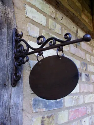 Produktbild von Ladenschild, Hausschild oval- Schild für Hausnummer, Namenschild Ausleger 18x13