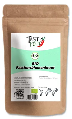 Produktbild von Tasty Pott Passionsblumenkraut geschnitten und getrocknet - im Beutel - 250g
