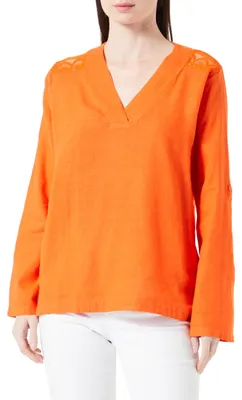 Productafbeelding van Usha Damenblouse met kant, model 10127194, oranje, maat M