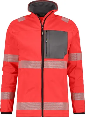 Immagine prodotto di Giacca a strati intermedi ad alta visibilità, ROSSO NEON/GRIGIO CEMENTO, taglia 4XL