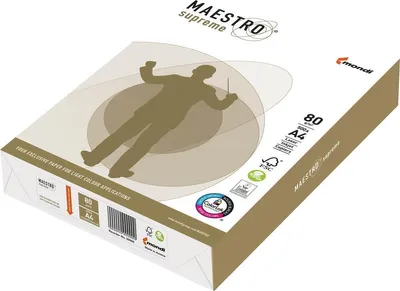 Produktbild von Maestro Kopierpapier 9407A80S DIN A4 80g hf ws 500 Bl./Pack.