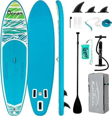 Image de Set complet de Stand Up Paddle gonflable FunWater pour adultes - pagaie, pompe, corde, sac étanche