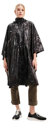 Productafbeelding van Desigual damesponcho, LOGOMANIA, kleur: Bergen, zwart, one size