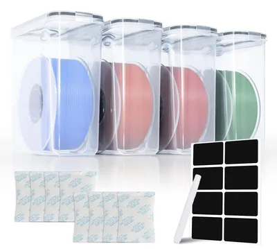 Produktbild von Vigevee 4er-Set 3D Drucker Filament Aufbewahrungsbox 4L, Wasserdichte Trockenbox mit Trockenmittel für 1,75mm Filament