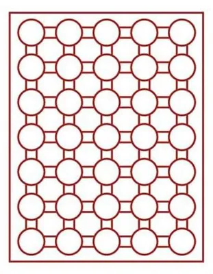 Produktbild von Lindner 2535E Velourseinlage rot 2535E (Ø 34 mm)