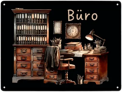 Produktbild von Büro Metallschild XXL in 28x38 cm