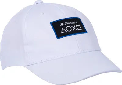 Zdjęcie produktu dla Czapka z daszkiem PlayStation Snapback Cap - biała, regulowana, wysokiej jakości bawełna, oficjalny towar, 4 guziki, uni