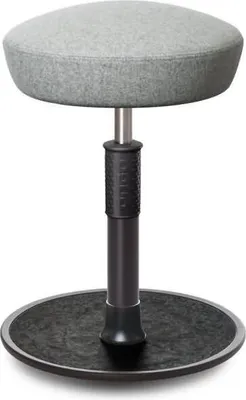 Produktbild von Sitz- Stehhocker Free Regular Hutsitz kvadrat Divina h.grau schw. /schw..