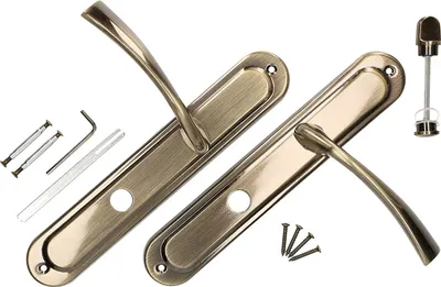 Produktbild von KOTARBAU® Türdrückerset 90 mm WC Langschild Patina Universal Modern