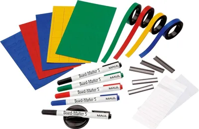Produktbild von MAUL Zubehör-Set Blister schwarz blau grün rot gelb