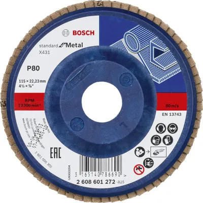 Produktbild von Fächerschleifscheibe X431 Standard for Metal, gerade, 115 mm, 80, Kunststoff
