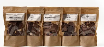 Produktbild von TERRAGEM Zeremonieller Rohkakao – Kakao-Set 5x100g – 100% Kakaobohnen -Zuckerfrei, Laktosefrei, Keto – Trinkkakao für Zeremonien - Rohkakao Schokolade