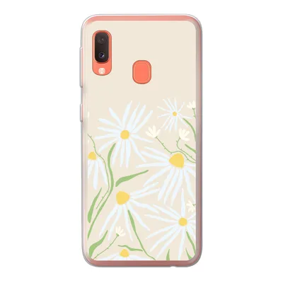 Produktbild von MuchoWow® Handyhülle Schutzhülle Hülle für Samsung Galaxy A20e Blume - Muster - Gelb Silikon Softcase Handy Hülle - Abdeckung