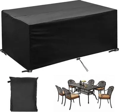 Immagine prodotto di Copertura impermeabile per sdraio da giardino - chiusura a scatto - resistente ai raggi UV - rettangolare - 242 x 162 x 100 cm - in tessuto Oxford 210D.
