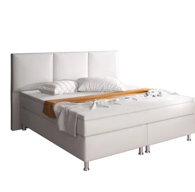 Produktbild von Inter Handels Boxspringbett Oslo 180x200 cm Kunstleder weiß