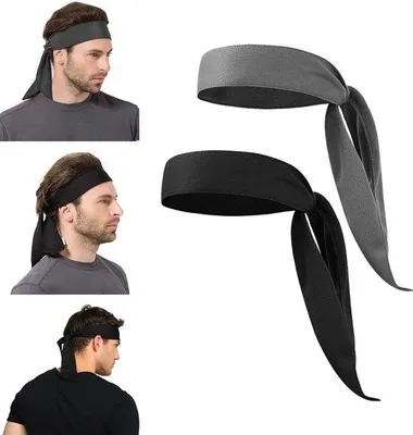 Immagine prodotto di Uniqoos® Confezione da 2 fasce sportive – fascia per capelli traspirante e ad asciugatura rapida (poliestere/Spandex/fibre), 110x6 cm, regolabile, unisex, ideale per tennis, yoga, corsa