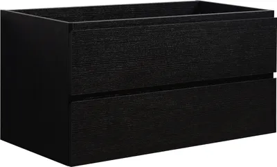 Produktbild von Waschbeckenunterschrank Angela 100cm - Schwarz Holz - Unterschrank Badmöbelset
