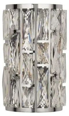 Image de BIJOU 2 flammes chromé WALL LIGHT avec verre cristal