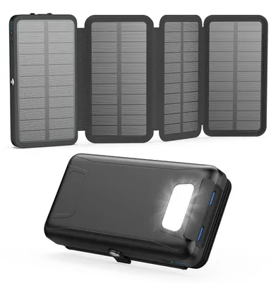 Productafbeelding van ADDTOP Solar Powerbank 20000mAh – Zonnepaneel oplader met 22,5W snellaadfunctie