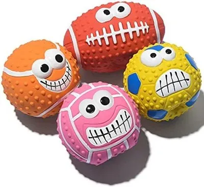 Produktbild von Weiches Gummiball Spielzeug für Hunde, 2,7 Zoll
