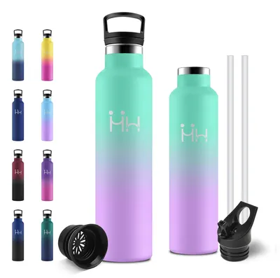 Produktbild von Vakuumisolierte Edelstahl Trinkflasche 1L, auslaufsicher, Thermosflasche für