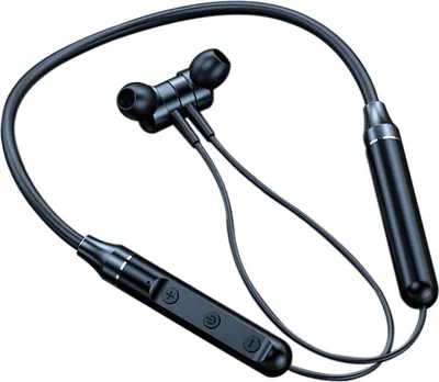 Obrázok produktu pre Slúchadlá do uší Bluetooth s káblom, športové slúchadlá s potlačením šumu, HiFi kvalita zvuku, slúchadlá s mikrofónom, ovládanie tlačidlami, pre športovú kanceláriu