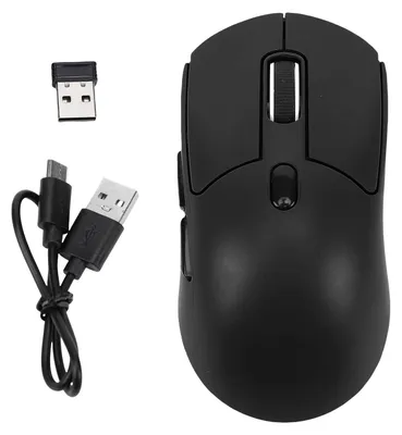 Produktbild von Kabellose Maus, 2,4 G BT, 2 Modi, leise, Computermäuse, tragbar, kabellos, mit USB-Empfänger für Laptop, PC, 1000, 1200, 1600 DPI, Schwarz