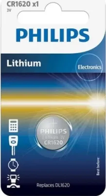 Produktbild von Philips Lithium 3.0V Knopfzelle CR1620