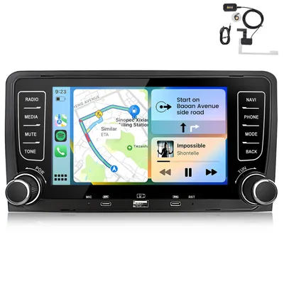 Obrázok produktu pre Hexinex 7-palcové autorádio Android 15 pre Audi A3 (2003-2012) 2 GB + 64 GB, 4-jadrový procesor, Wi-Fi, GPS, DAB+