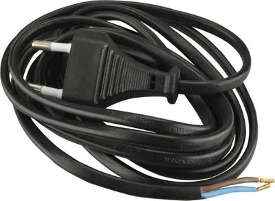 Produktbild von UNITEC Euro-Zuleitung H03VVH2-F2x0,75mm², 2 Meter, schwarz