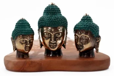 Imagen del producto de Juego de 3 - Cabezas de Buda (varios tamaños)