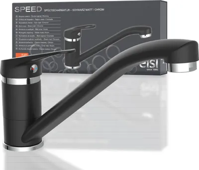 Obrázek produktu pro eisl kuchyňská baterie SPEED, 360° otočná kuchyňská baterie, kuchyňská baterie, chrom/matná černá