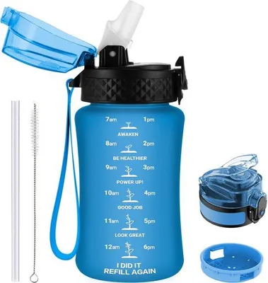 Produktbild von Kindertrinkflasche 350ml BPA-frei mit Strohhalm für Mädchen