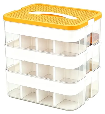Immagine prodotto di Contenitore, design impilabile, utilizzo versatile, 3 scomparti