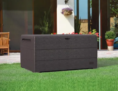 Zdjęcie produktu dla Plastikowy schowek ogrodowy Duramax Durabox Skrzynia na poduszki 270 l, 117 x 45 x 56 cm