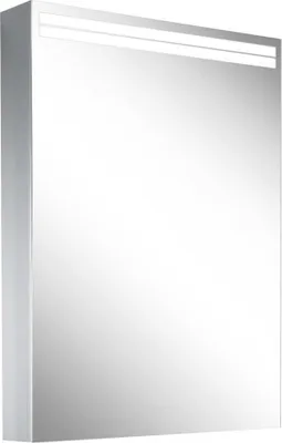 Image de Schneider ARANGA TW Armoire de toilette avec éclairage, 1 porte avec charnières à droite, 495x120x700mm, bandeaux lumineux en haut, 160.452.02.50