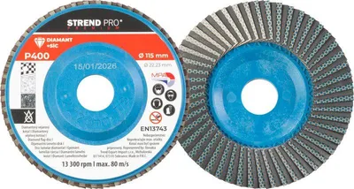 Zdjęcie produktu dla Tarcza Strend Pro 115 x 22 mm, ścierna, P400
