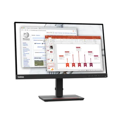 Produktbild von Lenovo ThinkVision S22e-20, 54,6 cm (21.5"), 1920 x 1080 Pixel, Full HD, LED, 6 ms, Schwarz
