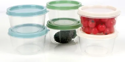 Produktbild von 24x BURI Vorratsdosen 6er Set Deckel Gefäß Box Behälter Aufbewahrung Kekse Reis