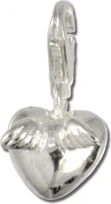 Produktbild von SilberDream Charm Schmuck Armband Anhänger Flügelherz 925 Echt Silber FC3071