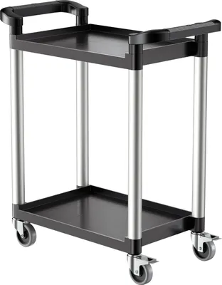 Image de Chariot polyvalent 136kg 2 niveaux Chariot de service Chariot à outils 800x410x945mm