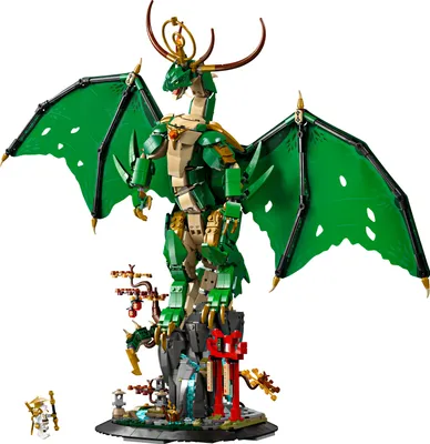 Produktbild von LEGO NINJAGO Wächterdrache Bauset - Mit Drachenfigur, Meister Wu Minifigur & Ständer – Bauspielset für Jungen ab 14 Jahren & Teenager 71847