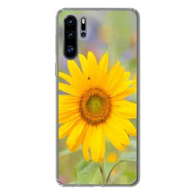 Produktbild von MuchoWow® Handyhülle Schutzhülle Hülle für Huawei P30 Pro Blumen - Sonnenblume - Gelb Silikon Softcase Handy Hülle - Schutzdeckel