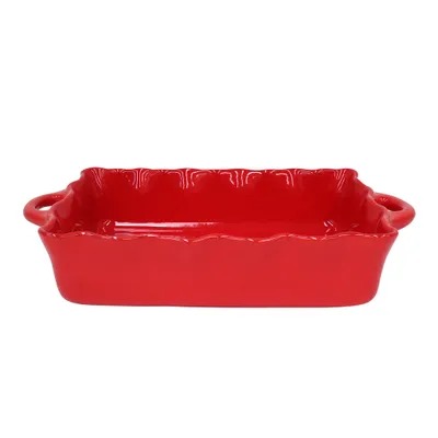 Produktbild von Große Auflaufform mit roter Glasur