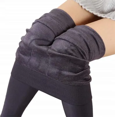 Image de ASKSA Femmes Leggings de compression épais Hiver Velours Leggings Pantalon, Gris, Une taille