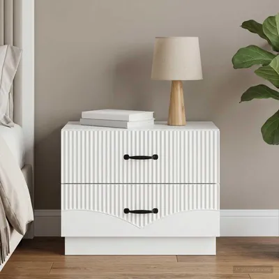 Immagine prodotto di vidaXL Comodino bianco 62 x 34,5 x 44,5 cm in materiale derivato dal legno